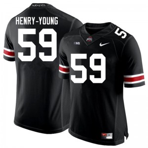Men Darrion Henry-Young Black Ohio State Buckeyes Football #59 Jersey 563610-994