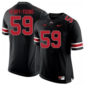 Men Darrion Henry-Young Blackout OSU Football #59 Jersey 218581-922