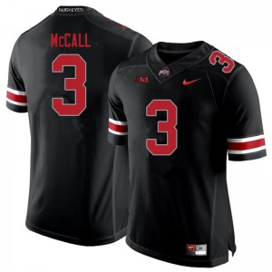 Men Demario McCall Blackout OSU Football #3 Jersey 751956-616