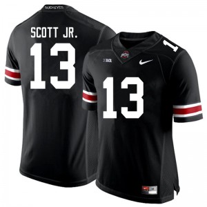 Men Gee Scott Jr. Black Ohio State Buckeyes Football #13 Jersey 266454-221