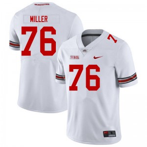 Men Harry Miller White Ohio State Buckeyes Football #76 Jersey 761091-757