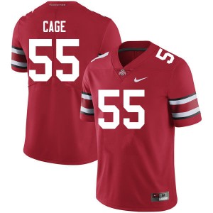 Men Jerron Cage Scarlet OSU Football #55 Jersey 387029-163