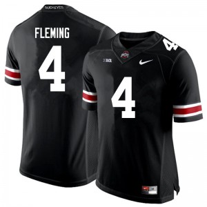 Men Julian Fleming Black Ohio State Football #4 Jersey 465827-804