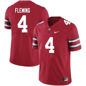 Men Julian Fleming Scarlet Ohio State Football #4 Jersey 818421-815