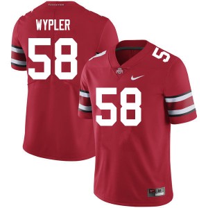 Men Luke Wypler Scarlet Ohio State Football #58 Jersey 423489-177