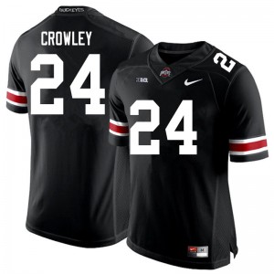 Men Marcus Crowley Black Ohio State Football #24 Jersey 726061-620