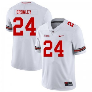 Men Marcus Crowley White Ohio State Buckeyes Football #24 Jersey 428823-524