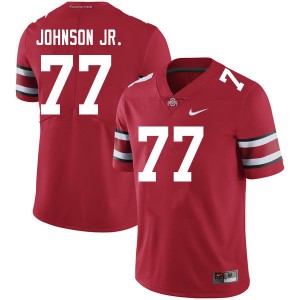 Men Paris Johnson Jr. Scarlet Ohio State Buckeyes Football #77 Jersey 579559-347