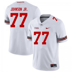 Men Paris Johnson Jr. White Ohio State Buckeyes Football #77 Jersey 747069-448