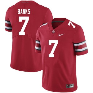 Men Sevyn Banks Scarlet Ohio State Football #7 Jersey 995436-759