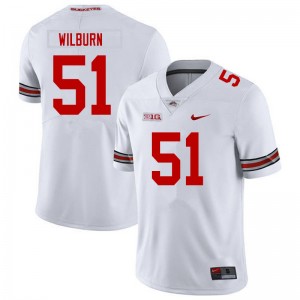 Men Trayvon Wilburn White Ohio State Buckeyes Football #51 Jersey 755225-658