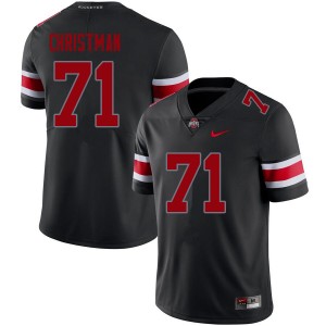 Men Ben Christman Blackout OSU Buckeyes Football #71 Jersey 471201-544