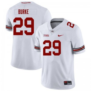 Men Denzel Burke White Ohio State Football #29 Jersey 626069-306