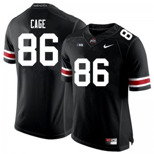 Men Jerron Cage Black Ohio State Football #86 Jersey 827708-158