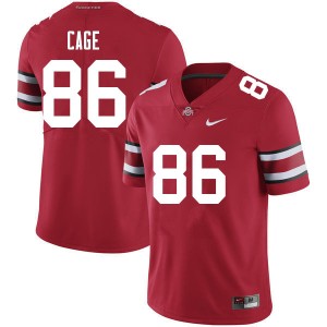 Men Jerron Cage Red Ohio State Buckeyes Football #86 Jersey 576914-497