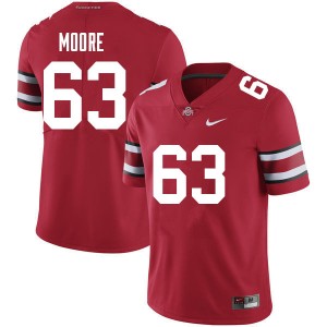 Men Kyle Moore Red Ohio State Buckeyes Football #63 Jersey 863502-445
