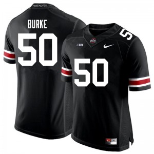 Men Quinton Burke Black OSU Buckeyes Football #50 Jersey 103087-867