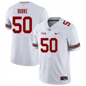Men Quinton Burke White Ohio State Buckeyes Football #50 Jersey 910565-911