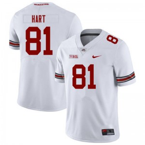Men Sam Hart White Ohio State Football #81 Jersey 548434-358