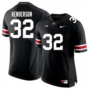 Men TreVeyon Henderson Black Ohio State Football #32 Jersey 890810-575