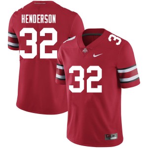 Men TreVeyon Henderson Red OSU Buckeyes Football #32 Jersey 147513-853