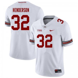 Men TreVeyon Henderson White Ohio State Football #32 Jersey 334290-591
