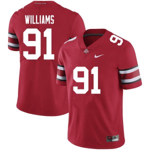 Men Tyleik Williams Red Ohio State Buckeyes Football #91 Jersey 719120-930