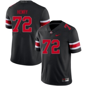 Men Avery Henry Blackout Ohio State Football #72 Jersey 887485-670
