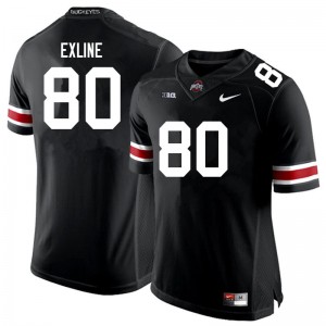 Men Blaize Exline Black OSU Buckeyes Football #80 Jersey 925973-253