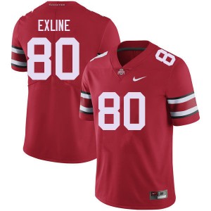 Men Blaize Exline Red Ohio State Buckeyes Football #80 Jersey 751430-757