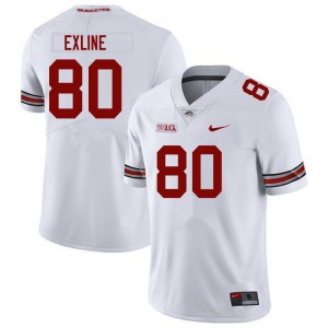 Men Blaize Exline White Ohio State Buckeyes Football #80 Jersey 793880-926