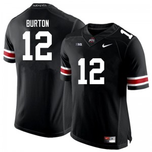 Men Caleb Burton Black OSU Buckeyes Football #12 Jersey 327220-197