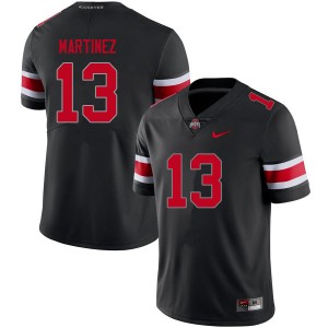 Men Cameron Martinez Blackout Ohio State Football #13 Jersey 197221-401