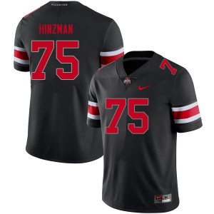 Men Carson Hinzman Blackout OSU Football #75 Jersey 681319-793