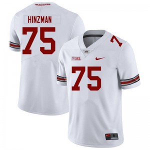 Men Carson Hinzman White OSU Buckeyes Football #75 Jersey 537736-482