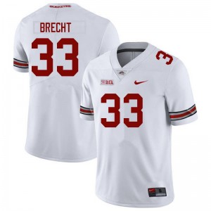 Men Chase Brecht White Ohio State Buckeyes Football #33 Jersey 713102-446