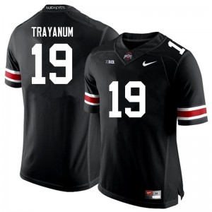 Men Chip Trayanum Black Ohio State Football #19 Jersey 689917-508