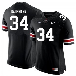 Men Colin Kaufmann Black Ohio State Football #34 Jersey 779754-331