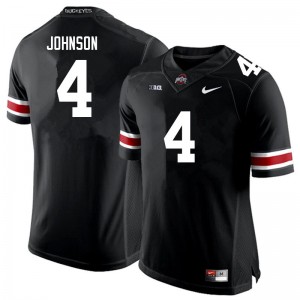 Men JK Johnson Black Ohio State Football #4 Jersey 607298-965