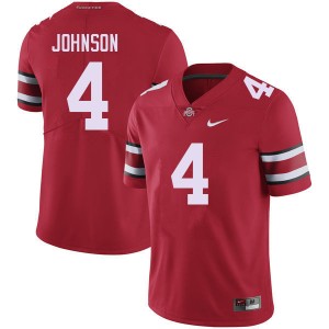Men JK Johnson Red OSU Buckeyes Football #4 Jersey 203974-341