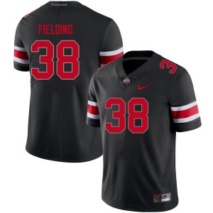 Men Jayden Fielding Blackout Ohio State Buckeyes Football #38 Jersey 373415-803
