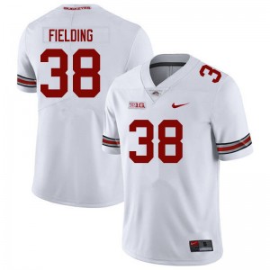 Men Jayden Fielding White Ohio State Football #38 Jersey 149040-261