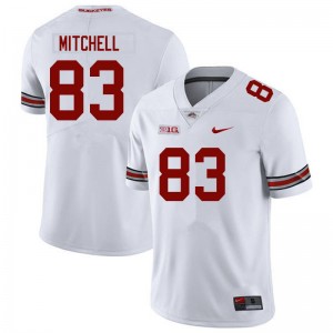 Men Joop Mitchell White Ohio State Football #83 Jersey 354993-113