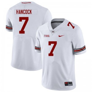 Men Jordan Hancock White OSU Buckeyes Football #7 Jersey 395916-542