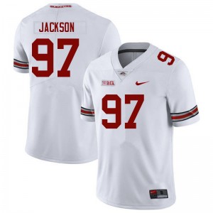 Men Kenyatta Jackson White OSU Football #97 Jersey 790655-915