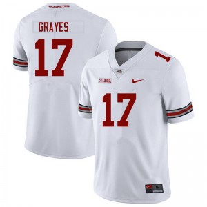 Men Kyion Grayes White Ohio State Football #17 Jersey 606048-747