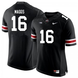 Men Mason Maggs Black Ohio State Football #16 Jersey 974088-467