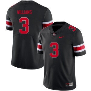 Men Miyan Williams Blackout Ohio State Football #3 Jersey 256703-357