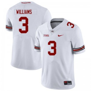 Men Miyan Williams White OSU Football #3 Jersey 365339-207