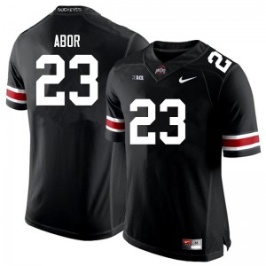 Men Omari Abor Black Ohio State Football #23 Jersey 206775-956